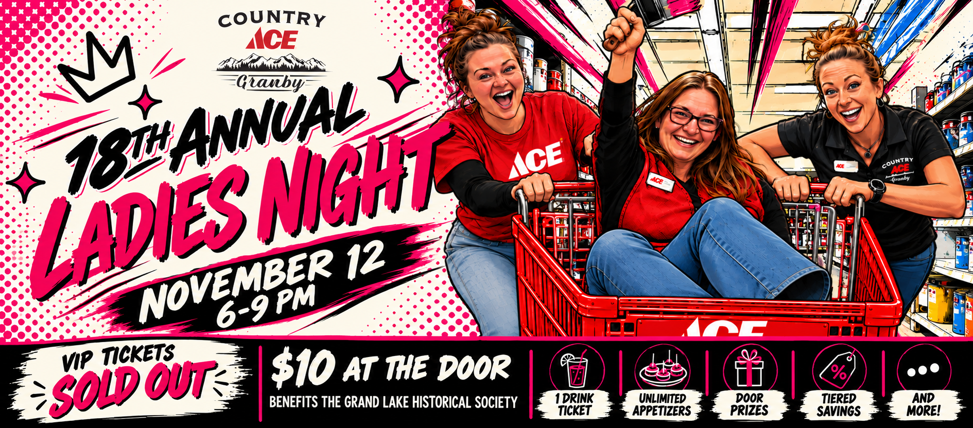 Website promo Ladies Night at Country Ace